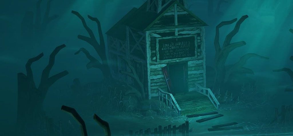 The flame in the flood background